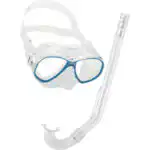 Premium Cressi Kids Snorkeling Set Clear/Blue