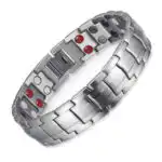 Silver Double Row Bio Elements Energy Germanium Bracelet