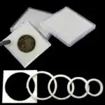 Clear Square Coin Case - 20 Pcs for 19/24/29/34/39mm Coins PVC Free