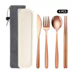 Korean Style Stainless Steel Outdoor Cutlery Set with Storage Box or Bag - Image 3
