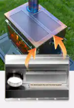 Wood Burning Stove – Outdoor Winter Heating Stove with Fire Viewing Glass - Image 7