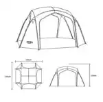 Automatic Dome Canopy & Tent – Includes 4 Side Walls and 1 Groundsheet - Image 4