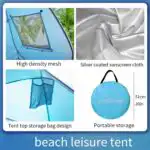 Pop-Up Beach Tent Sun Shelter – Easy Setup & Portable - Image 6