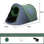 Foldable Camping Tent – Instant Pop-Up (245 × 150 × 105 cm)