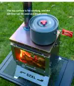 Wood Burning Stove – Outdoor Winter Heating Stove with Fire Viewing Glass - Image 13