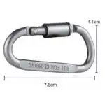 Heavy Duty D-Shaped Aluminium Carabiner Hooks - Image 2