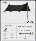 Camping Black-Glue Coating Canopy – Portable Beach & Outdoor Sun Shelter - Image 10