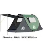 Boat-Shaped Pop-Up Camping Tent Large 260(L) x 150 (W) x 105(H)cm - Image 2
