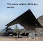 Camping Black-Glue Coating Canopy – Portable Beach & Outdoor Sun Shelter - Image 3