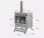 Wood Burning Stove – Outdoor Winter Heating Stove with Fire Viewing Glass - Image 3