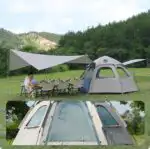 Pop-up Hexagonal Double-Layer Waterproof Tent + Winged Canopy - Image 7