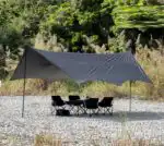 Camping Black-Glue Coating Canopy – Portable Beach & Outdoor Sun Shelter