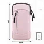 Waterproof Running Armband Phone Holder – 2 Pocket Sports Wrist Wallet for Gym & Outdoor Exercise (Fits up to 6.8” phone) - Image 2