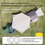 Pop-up Hexagonal Double-Layer Waterproof Tent + Winged Canopy - Image 3