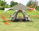 Pop-up Hexagonal Double-Layer Waterproof Tent + Winged Canopy - Image 10