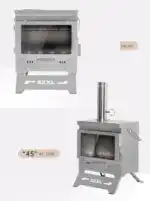 Wood Burning Stove – Outdoor Winter Heating Stove with Fire Viewing Glass - Image 10