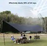 Camping Black-Glue Coating Canopy – Portable Beach & Outdoor Sun Shelter - Image 6