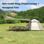 Pop-up Hexagonal Double-Layer Waterproof Tent + Winged Canopy