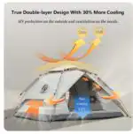 Double Layer Camping Tent Waterproof Pop-up Tent 3-4 Person - Image 7