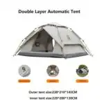 Double Layer Camping Tent Waterproof Pop-up Tent 3-4 Person - Image 3