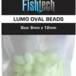 Lumo Beads - Lumo Oval 8mm x 12mm  20 per pack - Fish tech