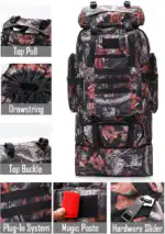 100L Hiking and Camping Backpack – Large Capacity Outdoor Travel Bag - Image 7