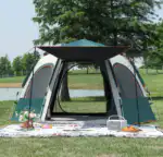 Hexagonal Camping Tent - Durable, Quick Setup - Image 2
