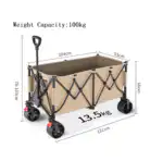 Heavy Duty Collapsible Trolley,Wagon Cart – Extra Large 260L, All-Terrain Wheels - Image 2