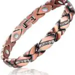 Womans Magnetic Bracelet - Copper Stones #553-3