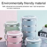 0.7L Insulated Stainless Steel Bento Box with Portable Hide-away Handle - 1,2 or 3 layer - Image 6