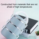 0.7L Insulated Stainless Steel Bento Box with Portable Hide-away Handle - 1,2 or 3 layer - Image 5