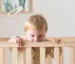 Co-sleeper Baby Bed + Mattress and 5-piece teddy design bedding - Image 11