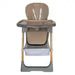 Elevate Adjustable and Folding High Chair with Locking Wheels and Storage Basket - BROWN - Image 12