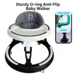 Deluxe Adjustable Baby Walker with Push Handle and Stationary Stand - Image 3