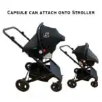 Evolve - 3 in 1 Stroller + Bassinet + i-Size Capsule Travel System with Mattress, Food Tray + Beige Skin - Image 6