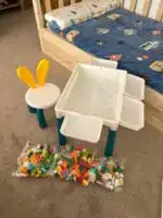 Versatile Children’s Play Activity Table with Chair and Building Blocks - Image 18