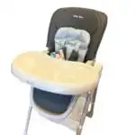 Adjustable and Folding Feeding High Chair with Plush Cushion and Storage Basket - Image 16