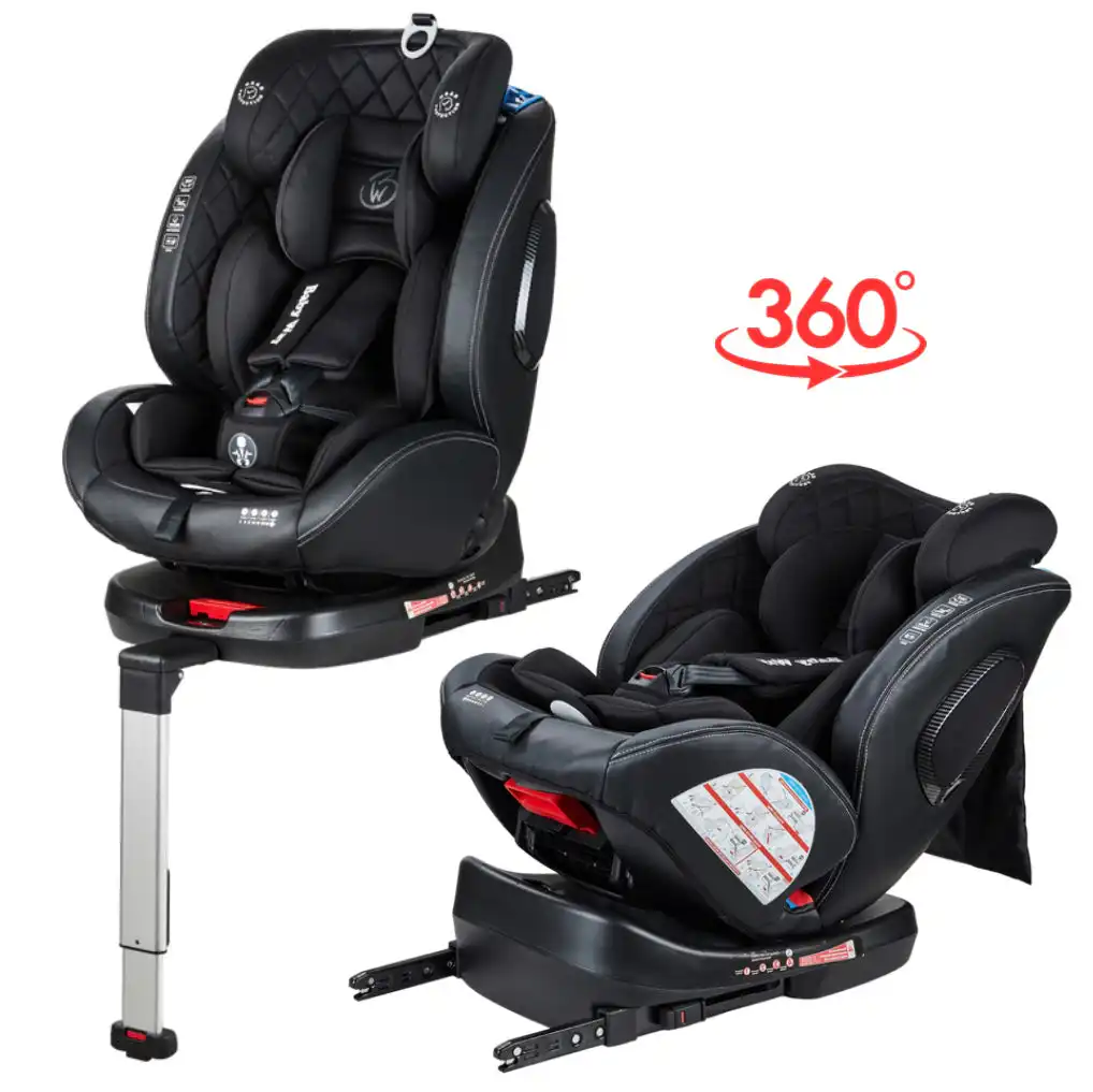 14E72A84-8D81-4F9B-92CF-F77540750BD5 Royal 360 Rotating and Convertible Car Seat with ISOFIX and Leg Support - BLACK - Image 1