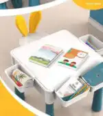 Versatile Children’s Play Activity Table with Chair and Building Blocks - Image 11