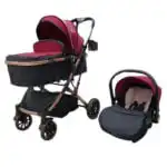 Gold Series Red 3-in-1 Stroller, Bassinet, and Capsule Combo with Food Tray - Image 8
