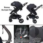 Evolve - 3 in 1 Stroller + Bassinet + i-Size Capsule Car Seat Travel System with Mattress, Food Tray + Pink Skin - Image 10
