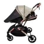 The Flex Beige: 3 in 1 Stroller, Open Bassinet, and Capsule Car Seat Combo with Sunshade Cover Sets - Image 9