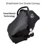 Ultra - 3 in 1 Stroller + Bassinet + Capsule Combo with Sunshade Sets and Food Tray - Black Gold - Image 8