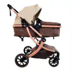 The Mint - 2 in 1 High View Reversible bassinet Stroller for 0-3 years KHAKI - Image 10