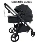 Crown Z — Premium 2 in 1 Reversible Bassinet Stroller with Foot Cover and Cup Holder - Image 10