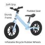 Toddler Balance Bike – Rubber Tyres & Adjustable Seat - Image 4