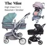 The Mint - High View 2 in 1 Reversible Bassinet + Stroller - Image 7