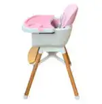 Willow 2 in 1 High Chair Seat for Children Feeding and Play. Natural Beech Wood - PINK - Image 6