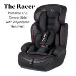 The Racer Khaki - Car Seat Booster with Adjustable Headrest - Image 21