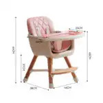 Willow 2 in 1 High Chair Seat for Children Feeding and Play. Natural Beech Wood - PINK - Image 7